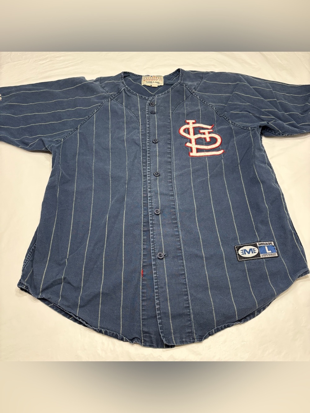 Vintage Mark McGwire St. Louis Cardinals Mirage Pinstriped Jersey Men’s Large